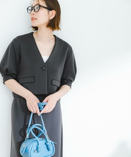 URBAN RESEARCH ROSSO / アーバンリサーチ ロッソ セットアップ | 『セットアップ対応』F by ROSSO　ダンボールショートジャケット+フレアスカート | 詳細11