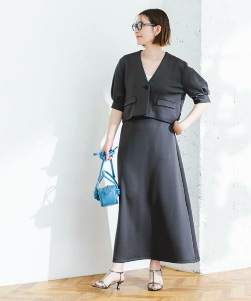 URBAN RESEARCH ROSSO / アーバンリサーチ ロッソ セットアップ | 『セットアップ対応』F by ROSSO　ダンボールショートジャケット+フレアスカート | 詳細13