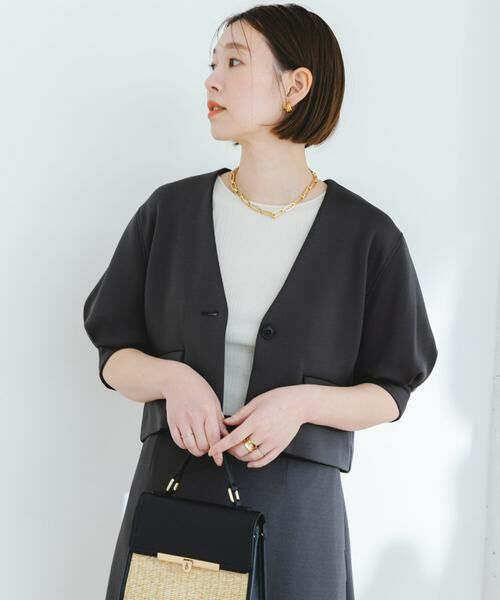 URBAN RESEARCH ROSSO / アーバンリサーチ ロッソ セットアップ | 『セットアップ対応』F by ROSSO　ダンボールショートジャケット+フレアスカート | 詳細17