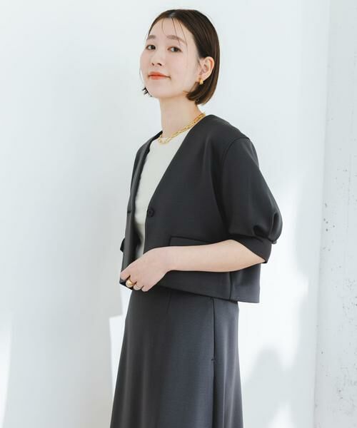 URBAN RESEARCH ROSSO / アーバンリサーチ ロッソ セットアップ | 『セットアップ対応』F by ROSSO　ダンボールショートジャケット+フレアスカート | 詳細18