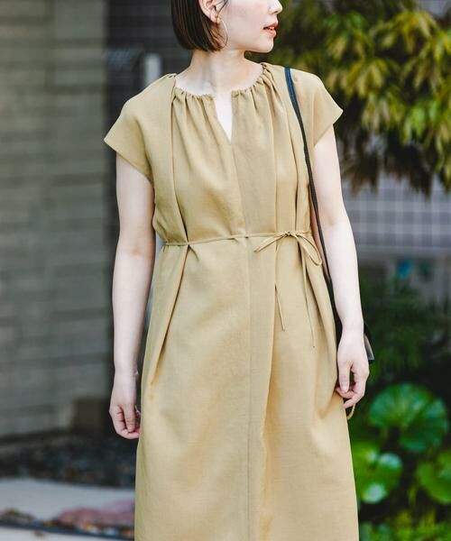 URBAN RESEARCH ROSSO / アーバンリサーチ ロッソ ワンピース | F by ROSSO　ドライタッチギャザーネックワンピース | 詳細3