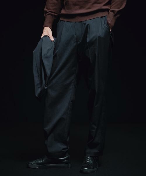 URBAN RESEARCH ROSSO/アーバンリサーチ ロッソ 『セットアップ対応』MARUI ORIMONO 3H DryFabricストレッチ2タックパンツ ブラック L URBAN RESEARCH ROSSO/アーバンリサーチ ロッソ 『セットアップ対応』MARUI ORIMONO 3H DryFabricストレッチ2タックパンツ ブラック L