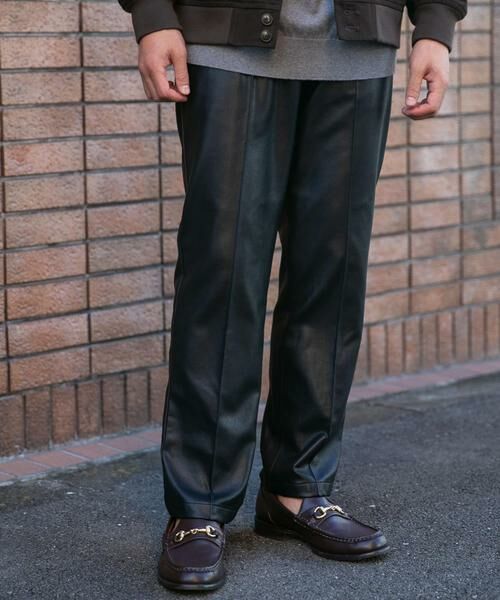 URBAN RESEARCH ROSSO / アーバンリサーチ ロッソ その他パンツ | 『セットアップ対応』『XLサイズあり』Fake Fabricストレッチスラックス | 詳細1