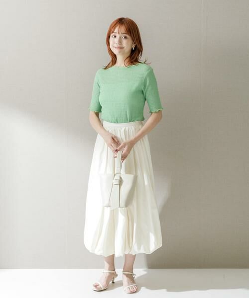 URBAN RESEARCH ROSSO / アーバンリサーチ ロッソ Tシャツ | シアー楊柳ボートネックプルオーバー | 詳細1