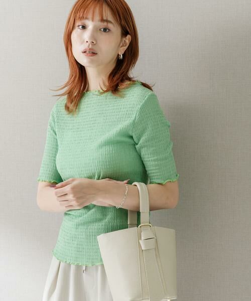 URBAN RESEARCH ROSSO / アーバンリサーチ ロッソ Tシャツ | シアー楊柳ボートネックプルオーバー | 詳細4