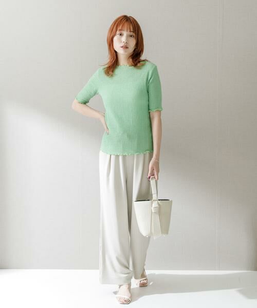 URBAN RESEARCH ROSSO / アーバンリサーチ ロッソ Tシャツ | シアー楊柳ボートネックプルオーバー | 詳細6