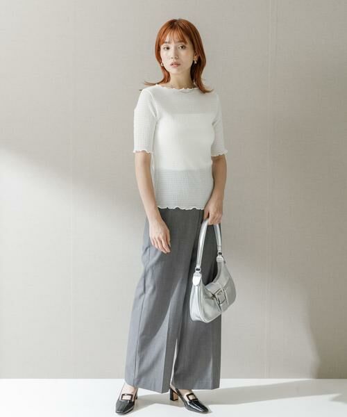 URBAN RESEARCH ROSSO / アーバンリサーチ ロッソ Tシャツ | シアー楊柳ボートネックプルオーバー | 詳細24