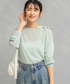 URBAN RESEARCH ROSSO / アーバンリサーチ ロッソ Tシャツ | シアーベロアスリットデザインカットソー