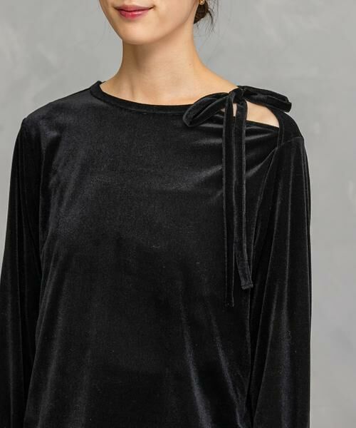 URBAN RESEARCH ROSSO / アーバンリサーチ ロッソ Tシャツ | シアーベロアスリットデザインカットソー | 詳細9