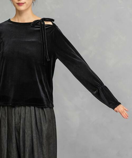 URBAN RESEARCH ROSSO / アーバンリサーチ ロッソ Tシャツ | シアーベロアスリットデザインカットソー | 詳細10