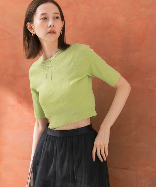 URBAN RESEARCH ROSSO / アーバンリサーチ ロッソ ニット・セーター | クロップドリブニット | 詳細1