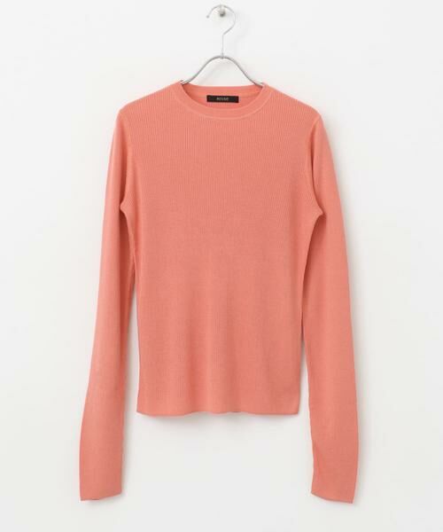 URBAN RESEARCH ROSSO / アーバンリサーチ ロッソ ニット・セーター | シルク混リブデザインニット(ピンク)