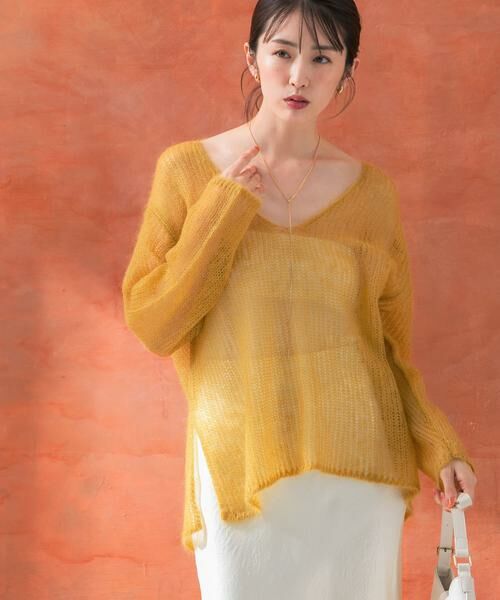 URBAN RESEARCH ROSSO / アーバンリサーチ ロッソ ニット・セーター | シアーモヘアVネックプルオーバー | 詳細2