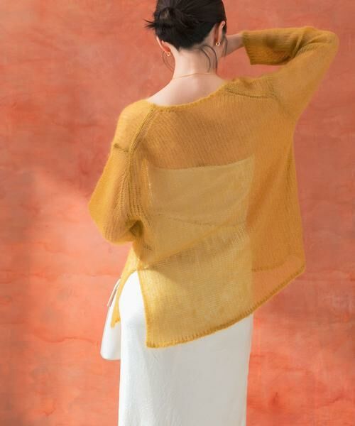 URBAN RESEARCH ROSSO / アーバンリサーチ ロッソ ニット・セーター | シアーモヘアVネックプルオーバー | 詳細3