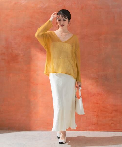 URBAN RESEARCH ROSSO / アーバンリサーチ ロッソ ニット・セーター | シアーモヘアVネックプルオーバー | 詳細5