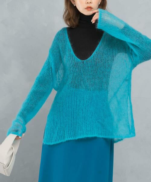 URBAN RESEARCH ROSSO / アーバンリサーチ ロッソ ニット・セーター | シアーモヘアVネックプルオーバー | 詳細12