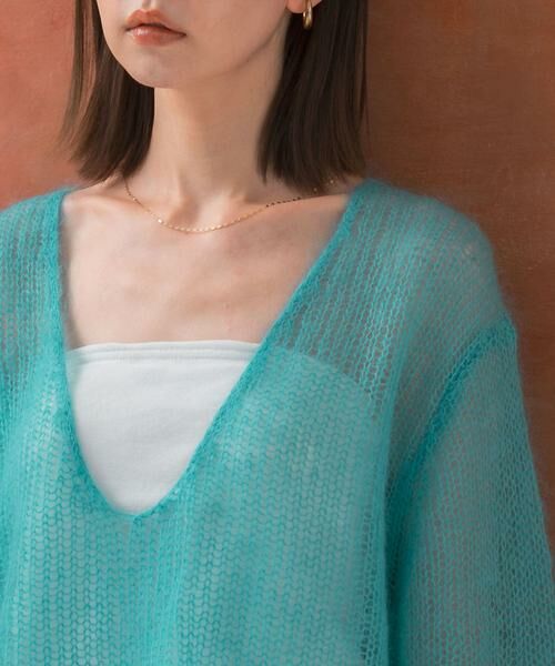 URBAN RESEARCH ROSSO / アーバンリサーチ ロッソ ニット・セーター | シアーモヘアVネックプルオーバー | 詳細22