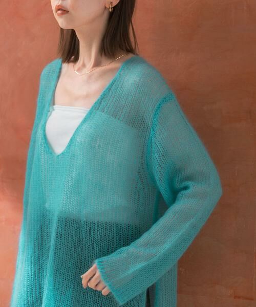URBAN RESEARCH ROSSO / アーバンリサーチ ロッソ ニット・セーター | シアーモヘアVネックプルオーバー | 詳細23