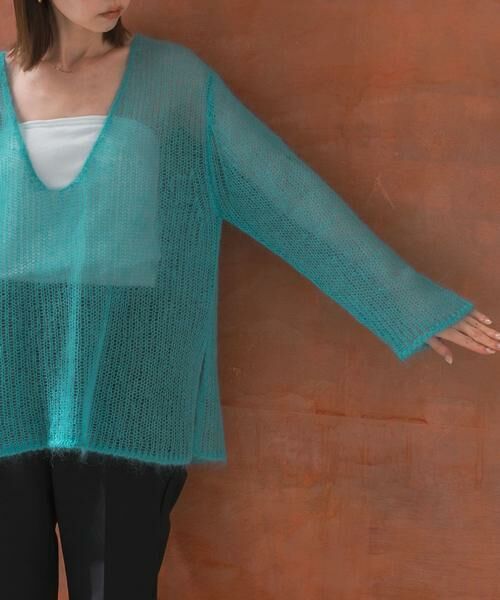 URBAN RESEARCH ROSSO / アーバンリサーチ ロッソ ニット・セーター | シアーモヘアVネックプルオーバー | 詳細24