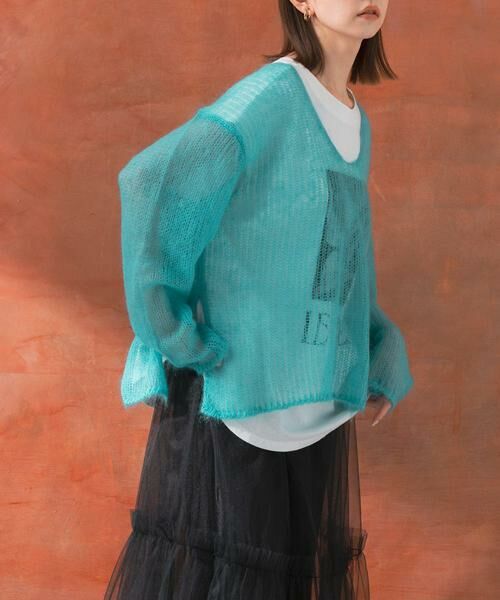 URBAN RESEARCH ROSSO / アーバンリサーチ ロッソ ニット・セーター | シアーモヘアVネックプルオーバー | 詳細14