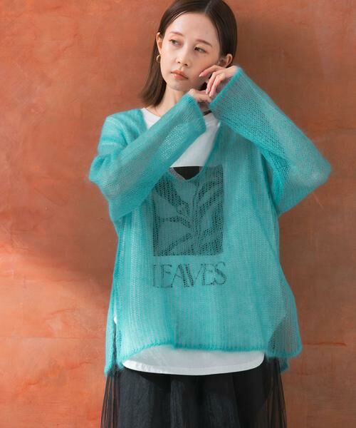 URBAN RESEARCH ROSSO / アーバンリサーチ ロッソ ニット・セーター | シアーモヘアVネックプルオーバー | 詳細15