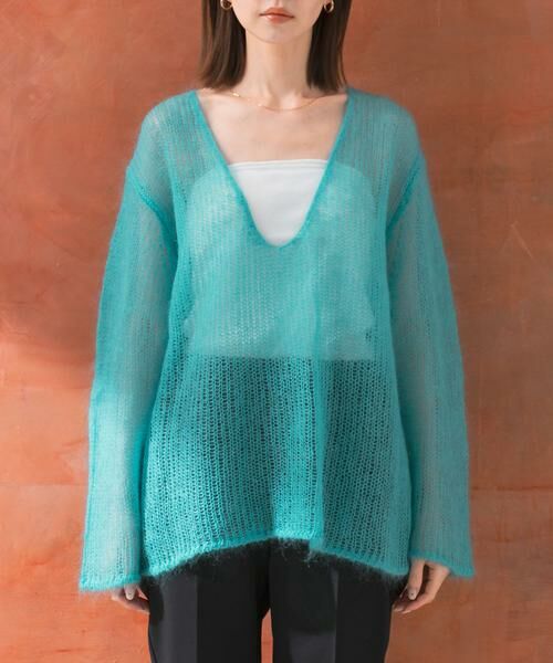 URBAN RESEARCH ROSSO / アーバンリサーチ ロッソ ニット・セーター | シアーモヘアVネックプルオーバー | 詳細19