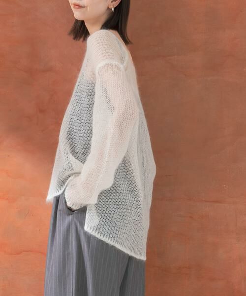 URBAN RESEARCH ROSSO / アーバンリサーチ ロッソ ニット・セーター | シアーモヘアVネックプルオーバー | 詳細30