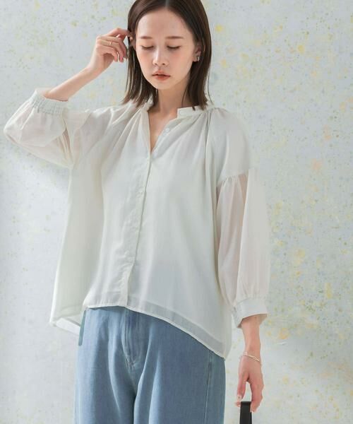 URBAN RESEARCH ROSSO / アーバンリサーチ ロッソ シャツ・ブラウス | チンツシアーギャザーブラウス | 詳細18