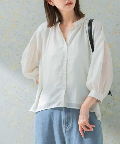 URBAN RESEARCH ROSSO / アーバンリサーチ ロッソ シャツ・ブラウス | チンツシアーギャザーブラウス | 詳細19