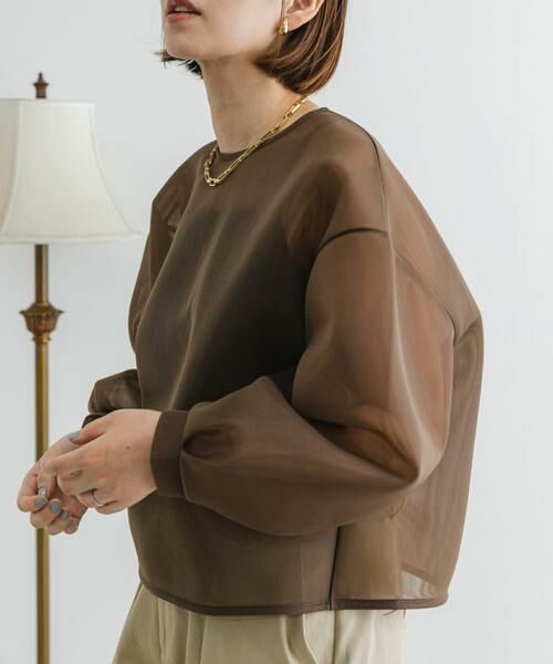 URBAN RESEARCH ROSSO / アーバンリサーチ ロッソ シャツ・ブラウス | F by ROSSO　シアーショートブラウス | 詳細1