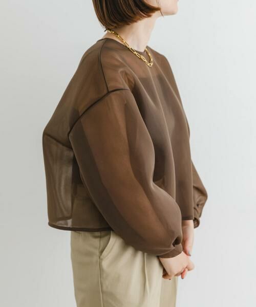 URBAN RESEARCH ROSSO / アーバンリサーチ ロッソ シャツ・ブラウス | F by ROSSO　シアーショートブラウス | 詳細3