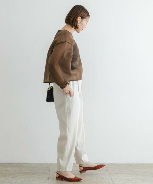 URBAN RESEARCH ROSSO / アーバンリサーチ ロッソ その他パンツ | F by ROSSO　サテンストレッチカーブフォルムパンツ | 詳細20