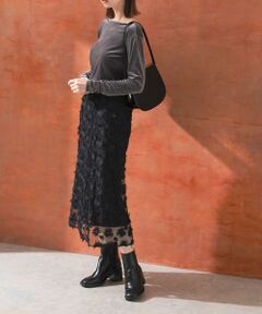 URBAN RESEARCH ROSSO / アーバンリサーチ ロッソ スカート | チュールフラワーレイヤードスカート