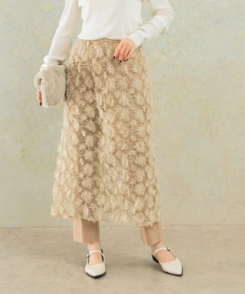 URBAN RESEARCH ROSSO / アーバンリサーチ ロッソ スカート | チュールフラワーレイヤードスカート | 詳細9