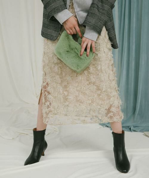 URBAN RESEARCH ROSSO / アーバンリサーチ ロッソ スカート | チュールフラワーレイヤードスカート | 詳細15