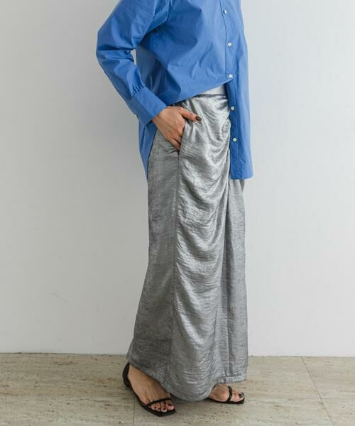 URBAN RESEARCH ROSSO / アーバンリサーチ ロッソ スカート | F by ROSSO　シャイニーフロントギャザータイトスカート | 詳細5