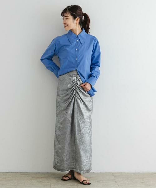 URBAN RESEARCH ROSSO / アーバンリサーチ ロッソ スカート | F by ROSSO　シャイニーフロントギャザータイトスカート | 詳細6