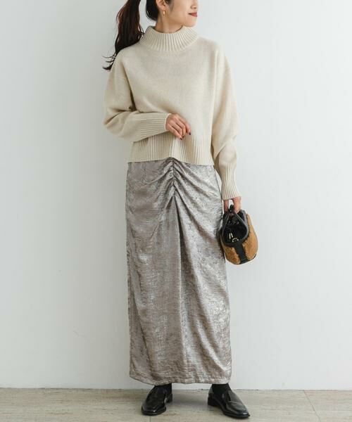 URBAN RESEARCH ROSSO / アーバンリサーチ ロッソ スカート | F by ROSSO　シャイニーフロントギャザータイトスカート | 詳細15