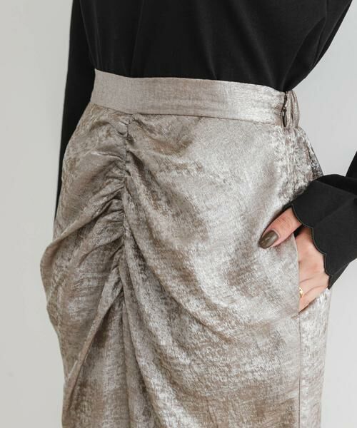 URBAN RESEARCH ROSSO / アーバンリサーチ ロッソ スカート | F by ROSSO　シャイニーフロントギャザータイトスカート | 詳細24