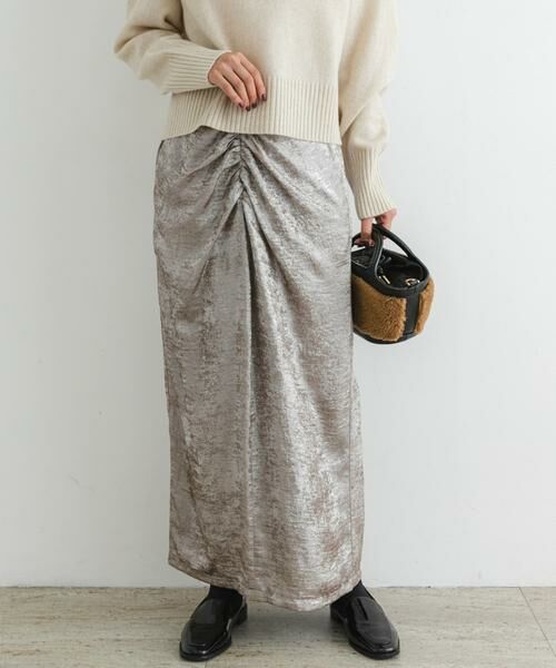 URBAN RESEARCH ROSSO / アーバンリサーチ ロッソ スカート | F by ROSSO　シャイニーフロントギャザータイトスカート | 詳細16