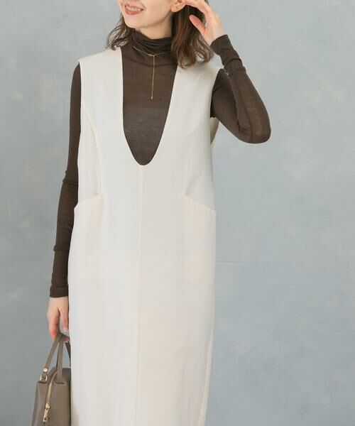 URBAN RESEARCH ROSSO / アーバンリサーチ ロッソ ワンピース | Uネックフォルムジャンパーワンピース | 詳細1