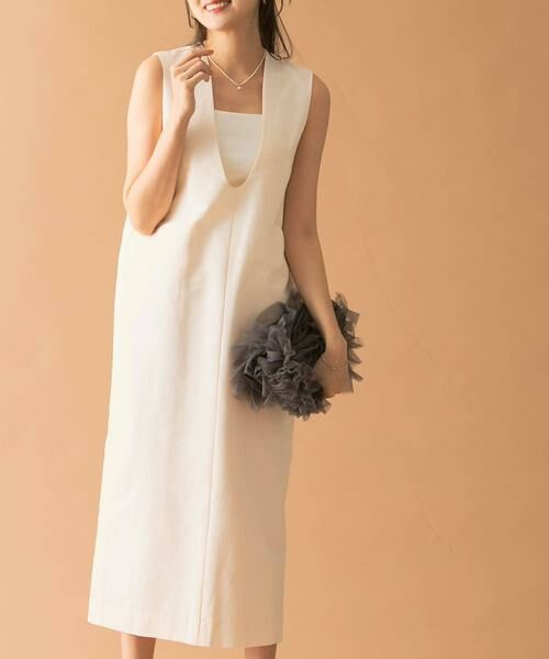 URBAN RESEARCH ROSSO / アーバンリサーチ ロッソ ワンピース | Uネックフォルムジャンパーワンピース | 詳細3