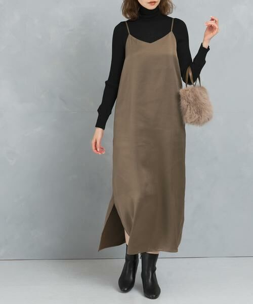 URBAN RESEARCH ROSSO / アーバンリサーチ ロッソ ワンピース | サテンキャミワンピース(ブラウン系その他)