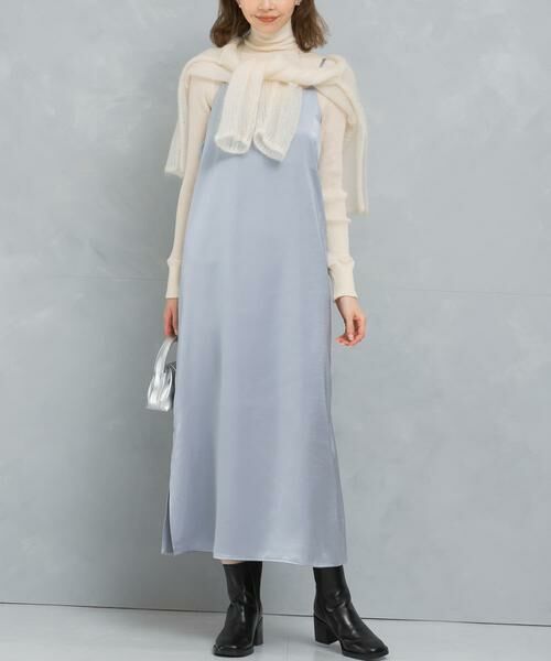 URBAN RESEARCH ROSSO / アーバンリサーチ ロッソ ワンピース | サテンキャミワンピース(ブルー系その他)