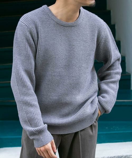 URBAN RESEARCH ROSSO/アーバンリサーチ ロッソ ウォッシャブルストレッチワッフルクルーネックプルオーバー グレー L URBAN RESEARCH ROSSO/アーバンリサーチ ロッソ ウォッシャブルストレッチワッフルクルーネックプルオーバー グレー L
