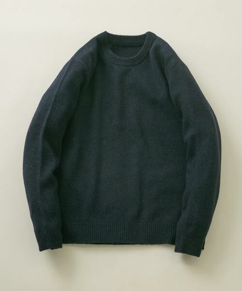 URBAN RESEARCH ROSSO/アーバンリサーチ ロッソ 『XLサイズあり』シェットランドウールクルーネックニット ネイビー L URBAN RESEARCH ROSSO/アーバンリサーチ ロッソ 『XLサイズあり』シェットランドウールクルーネックニット ネイビー L