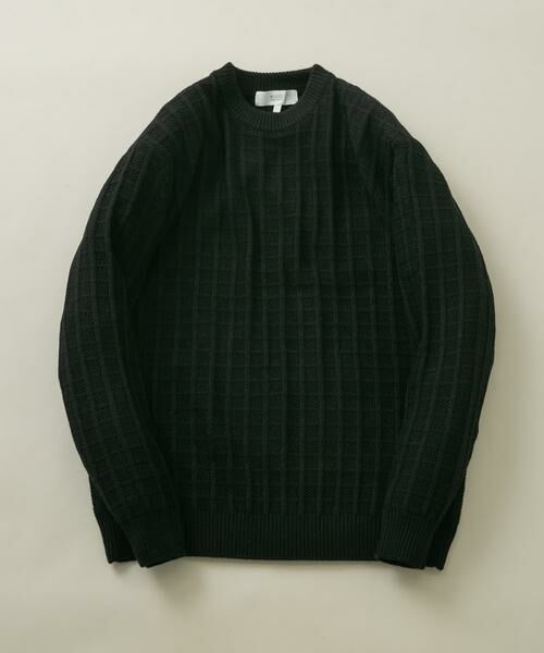 セール】 『XLサイズあり』メリノウール変形ワッフルニット （ニット