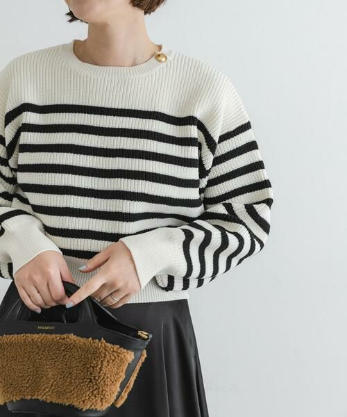 URBAN RESEARCH ROSSO / アーバンリサーチ ロッソ ニット・セーター | F by ROSSO　ウォッシャブル片畦ボタンニット | 詳細7