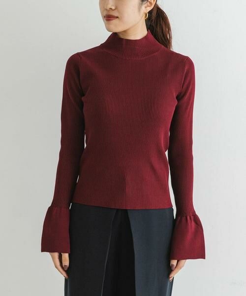 URBAN RESEARCH ROSSO / アーバンリサーチ ロッソ ニット・セーター | F by ROSSO　ウォッシャブル袖フリルコンパクトニット | 詳細1