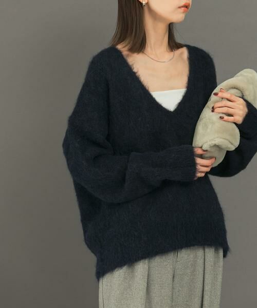 URBAN RESEARCH ROSSO / アーバンリサーチ ロッソ ニット・セーター | アルパカ混Vネックヘアリーニット | 詳細1